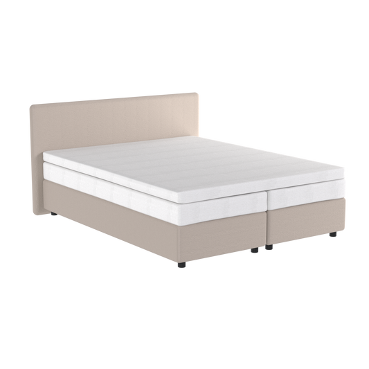Lit d'hôtel de luxe Van der Valk + matelas rembourré + surmatelas + paroi arrière 