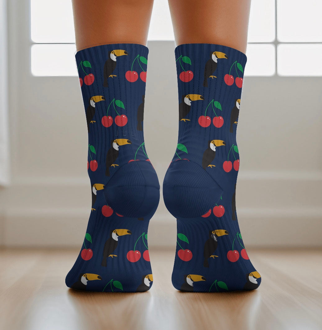 Chaussettes Van der Valk Cherry - unisexes, taille 38-43, bleu foncé