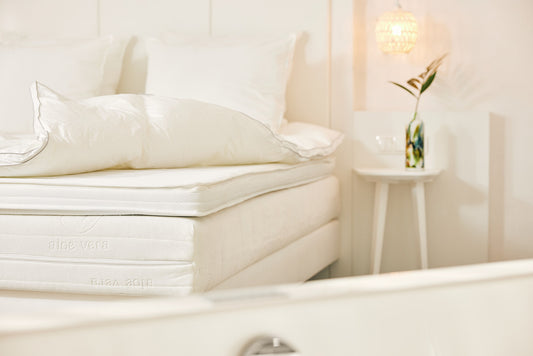 opbouw Van der Valk bed. Van der Valk boxspring, matras, topper en dekbed